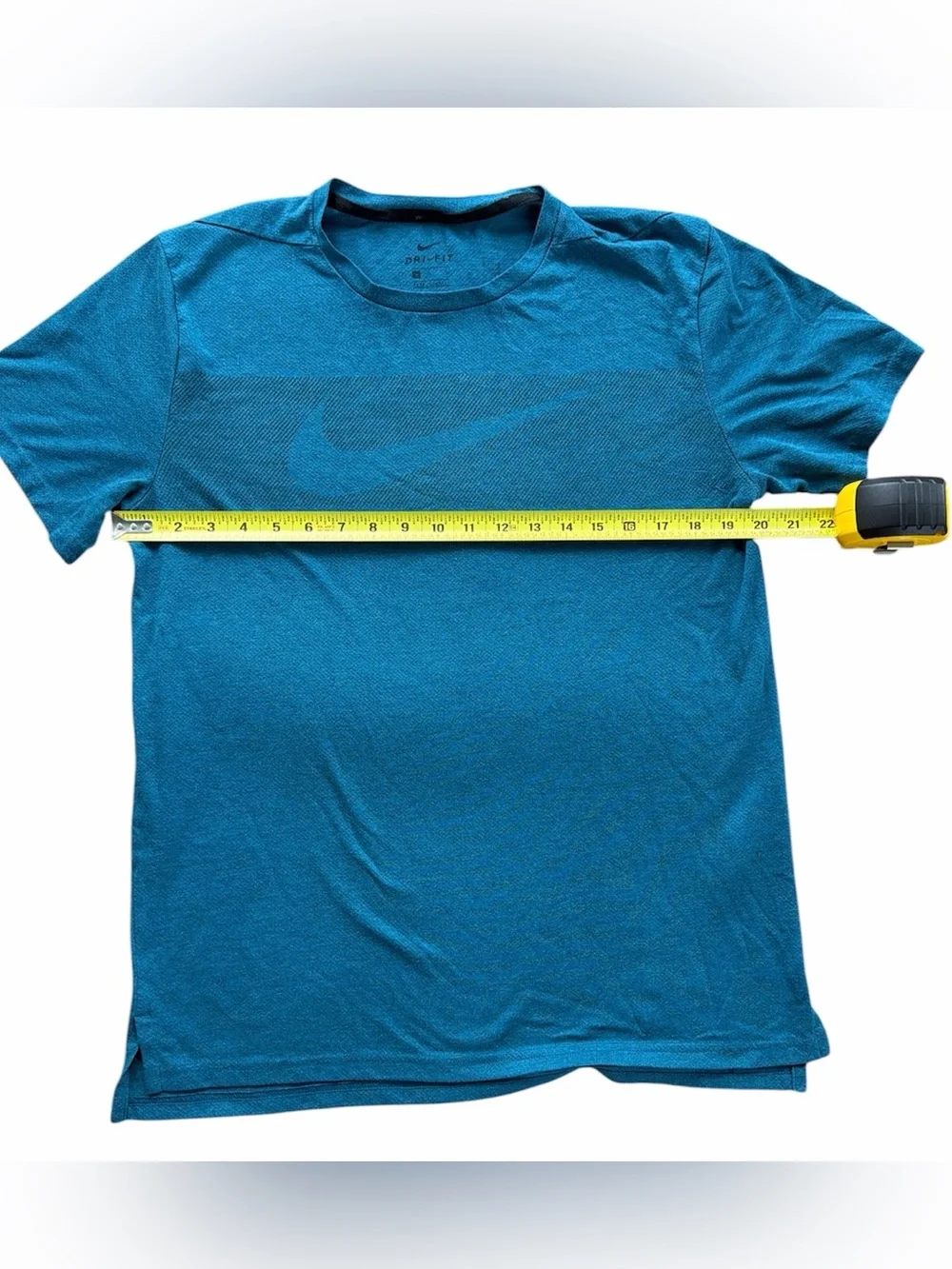 Men's Med Nike Dri Fit Short Sleeve Shirt Training Top Teal EUC